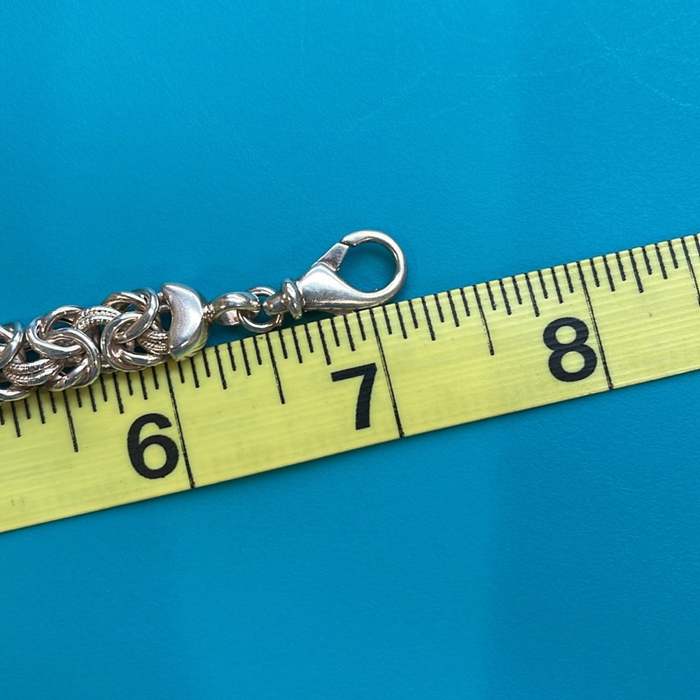 * Price Firm* Sterling Silver Byzantine Bracelet 7” - Picture 14 of 14